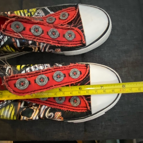 Don Ed Hardy Design Boys Size 1 Canvas Laceless Art to Wear Unique Shoes.Sz-1 - Picture 15 of 16